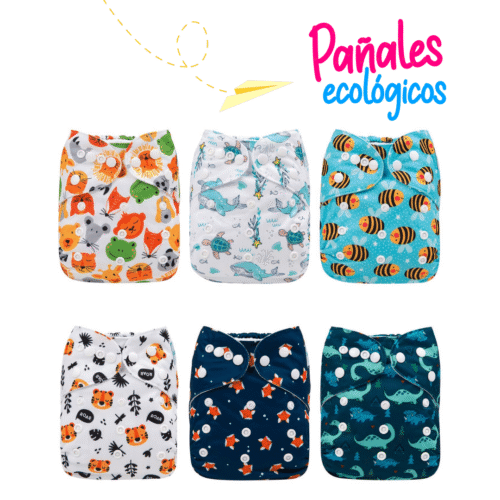 Pañales Ecológicos de Niño (6 unidades + 6 insertos) GRATIS 4 insertos bambú