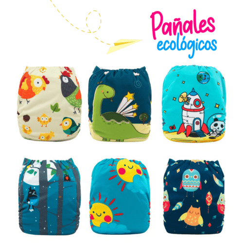 Pañales Ecológicos de Niño (6 unidades + 6 insertos) GRATIS 4 insertos bambú